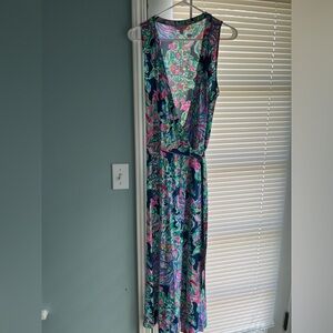 Lilly Pulitzer Delphina Maxi Wrap Dress - Large